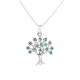 Pretty Aqua Tree Pendant